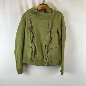 Free People We The Free Carmen Moto Jacket- Olive Sparrow- Size Small- NWT